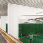 rendering of mezzanine at baseball facility windsor