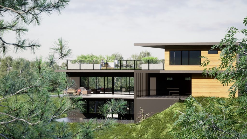 Rist Canyon Custom Home Elevation Rendering